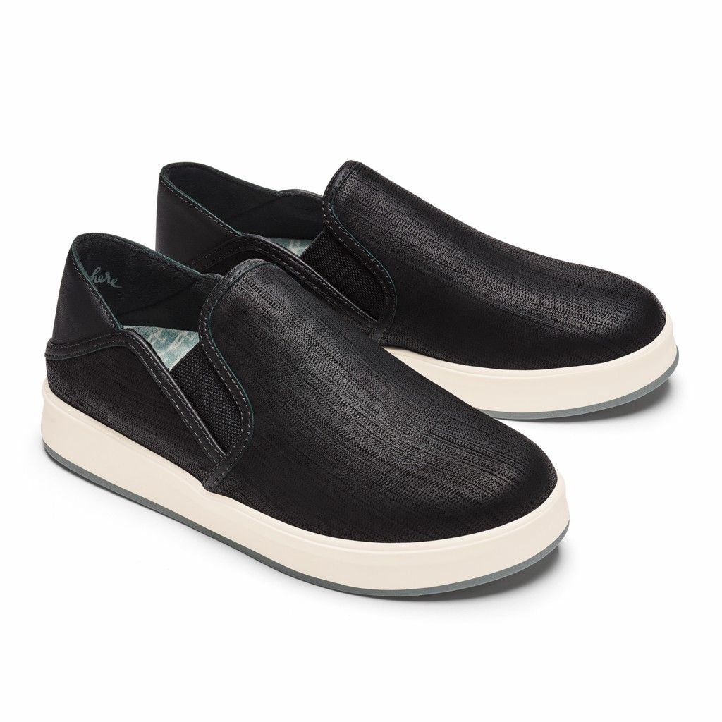 Olukai Women's Ki Ihele Ili Slip On Shoe - Black US794-652